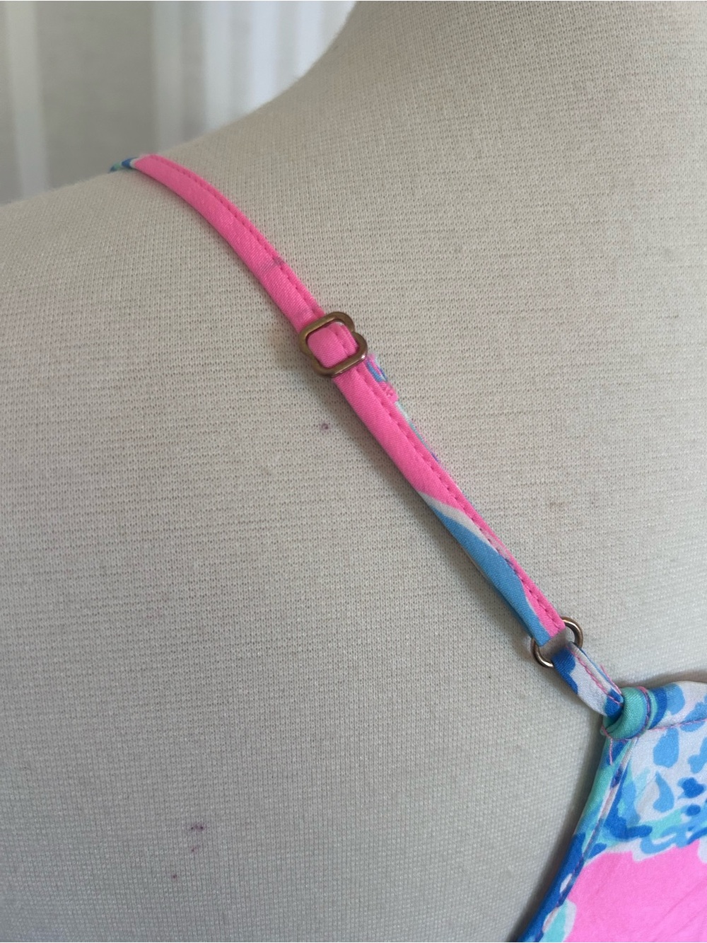 Lilly Pulitzer Clara Slip Halter Dress 100% Silk Women’s Size XS Pink/Blue Shell - Picture 7 of 11